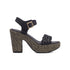 Sandali neri da donna con fascia effetto intrecciato e tacco 10 cm Lora Ferres, Donna, SKU w042000429, Immagine 0